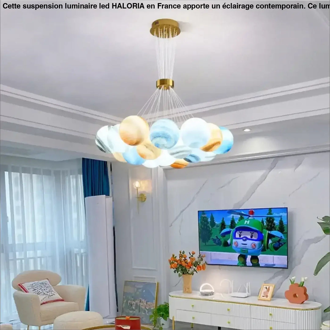 Suspension led élégant et contemporain style multicolore