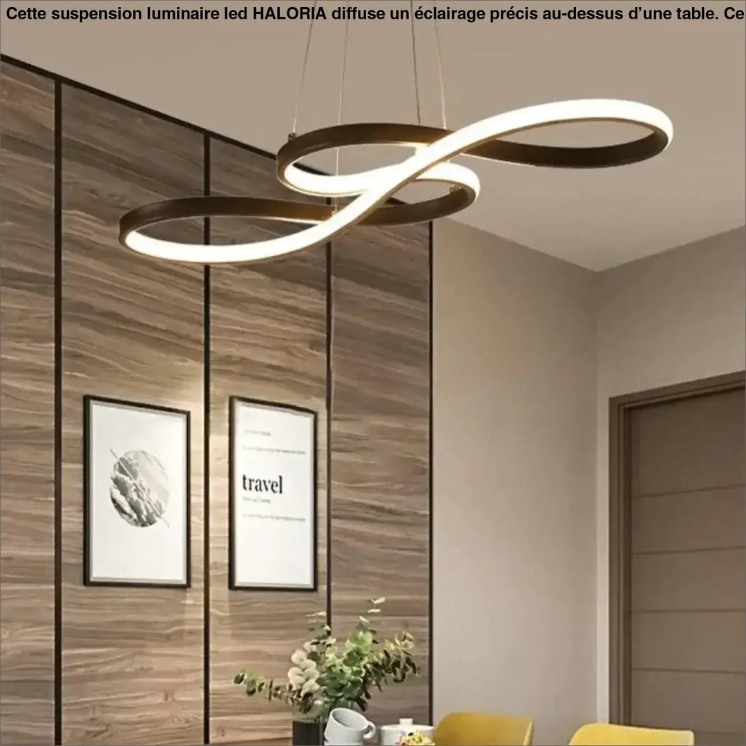 Suspension Luminaire LED En Acrylique Doré Élégant