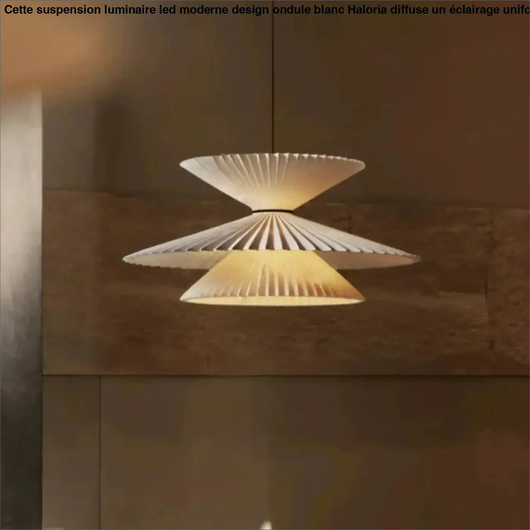 Suspension luminaire moderne plissée à étages design élégant

