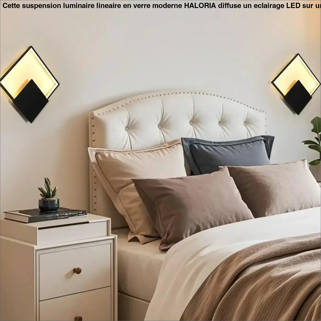 Applique led murale carrée design contemporain finition