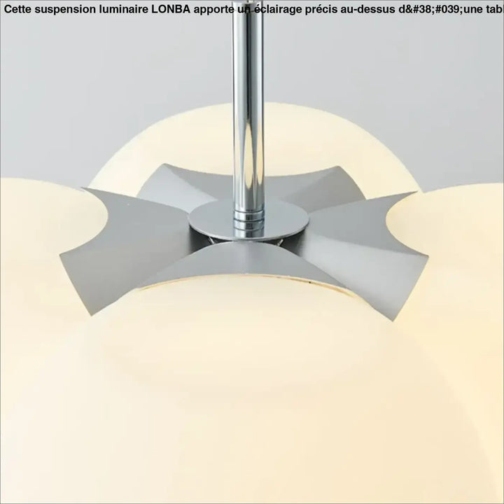 Suspension luminaire design en pe blanc et métal