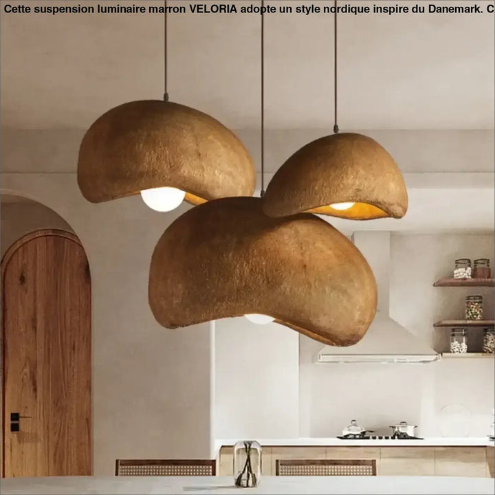 Suspension luminaire marron au style nordique inspiré du danemark

