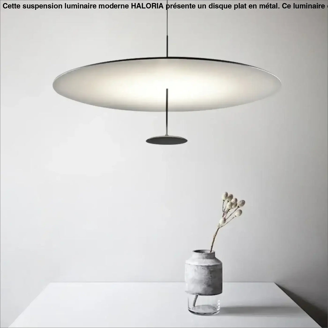 Suspension luminaire moderne avec une silhouette de disque plat

