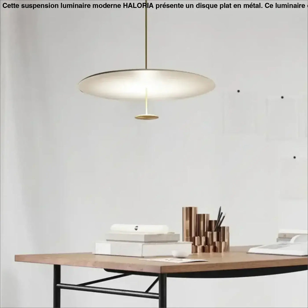Suspension luminaire moderne avec une silhouette de disque plat

