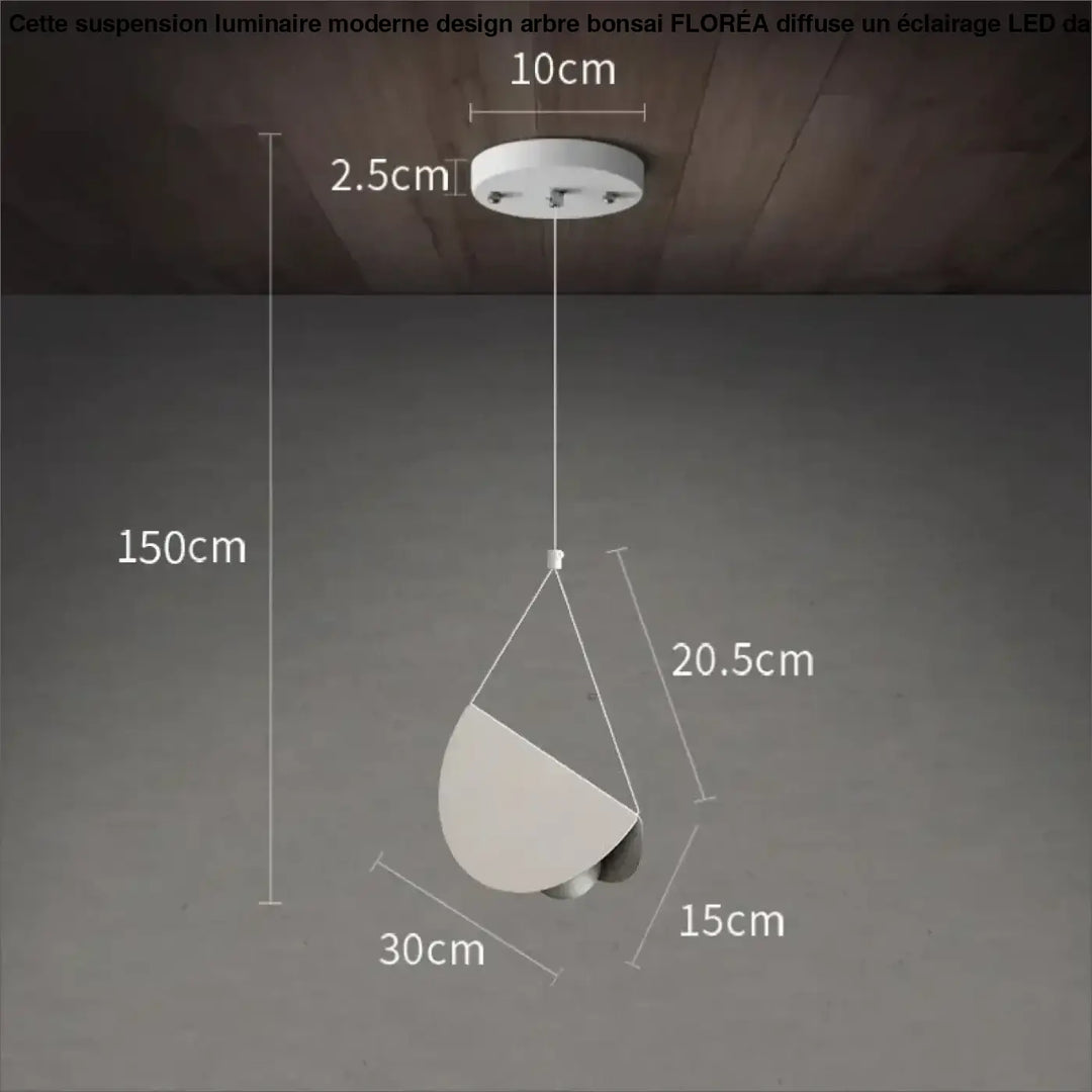 Suspension moderne blanche design origami lumineux