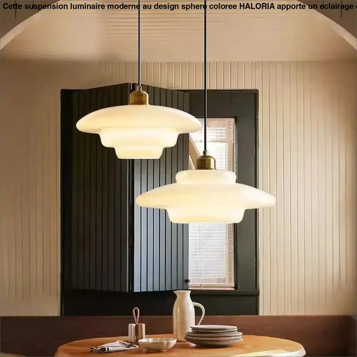 Suspension led blanc avec design élégant parfait décor chic