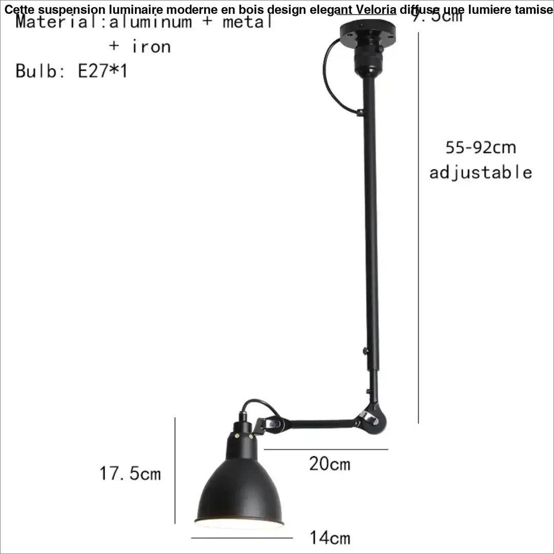 Suspension vintage en céramique et détail cuivre style rétro