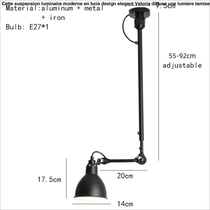 Suspension vintage en céramique et détail cuivre style rétro
