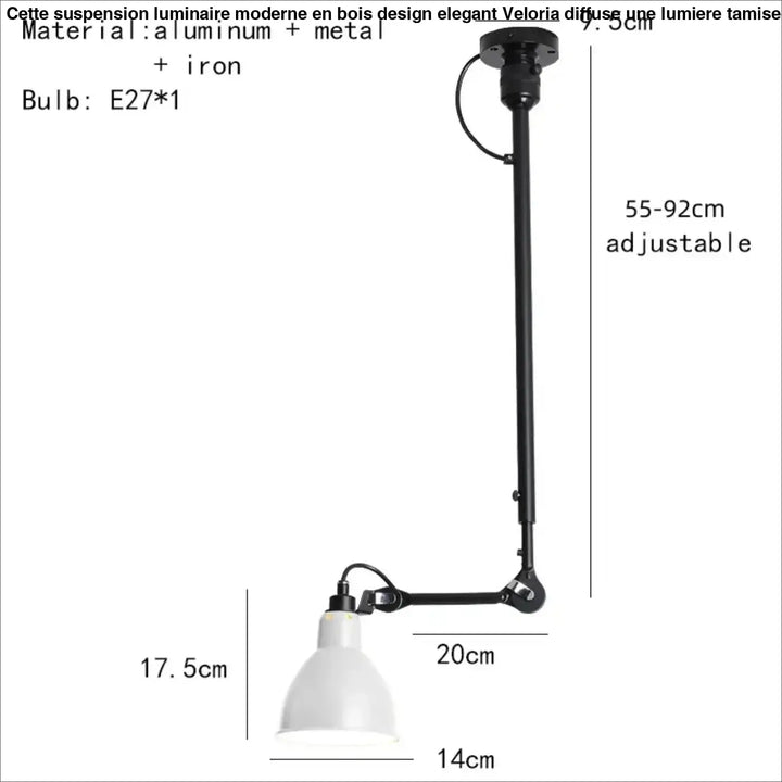 Suspension vintage en céramique et détail cuivre style rétro