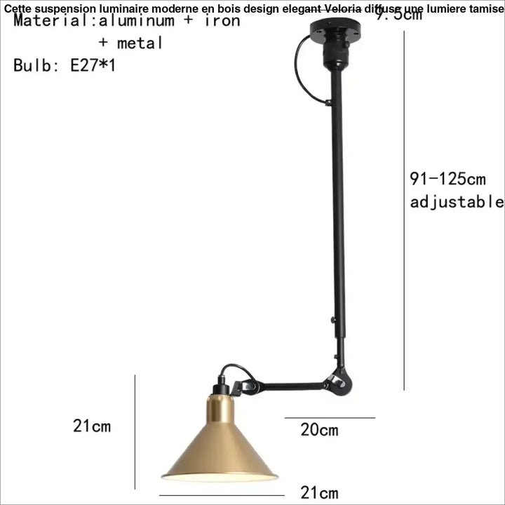 Suspension vintage en céramique et détail cuivre style rétro