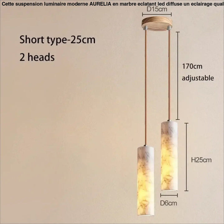 Suspension marbre led design élégant moderne