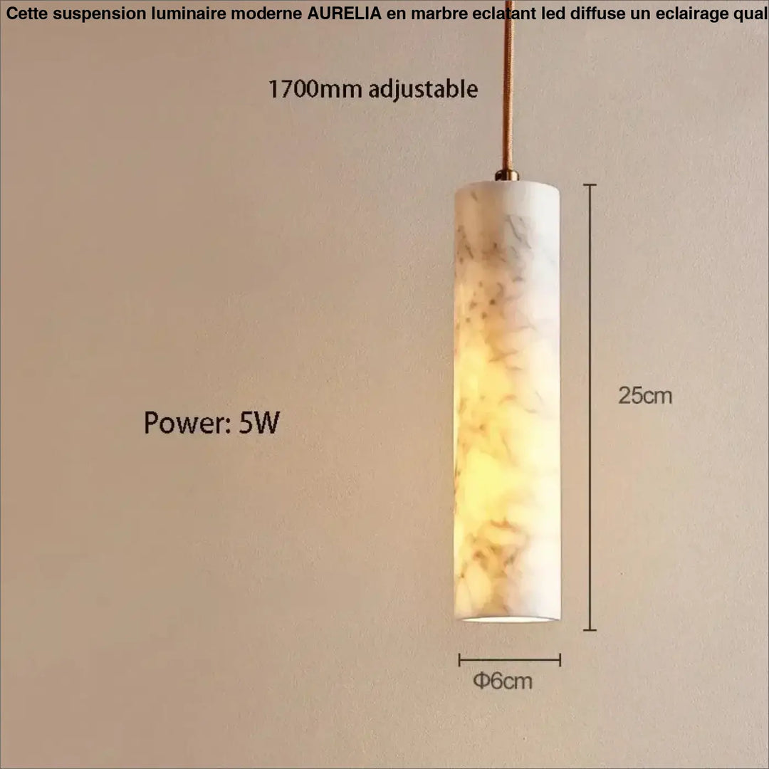 Suspension marbre led design élégant moderne