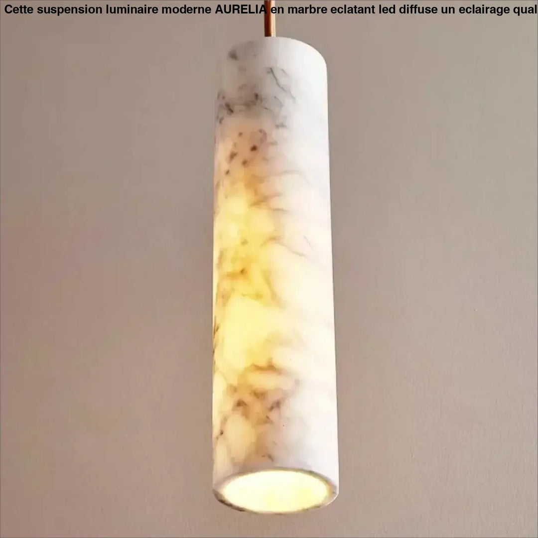 Suspension marbre led design élégant moderne