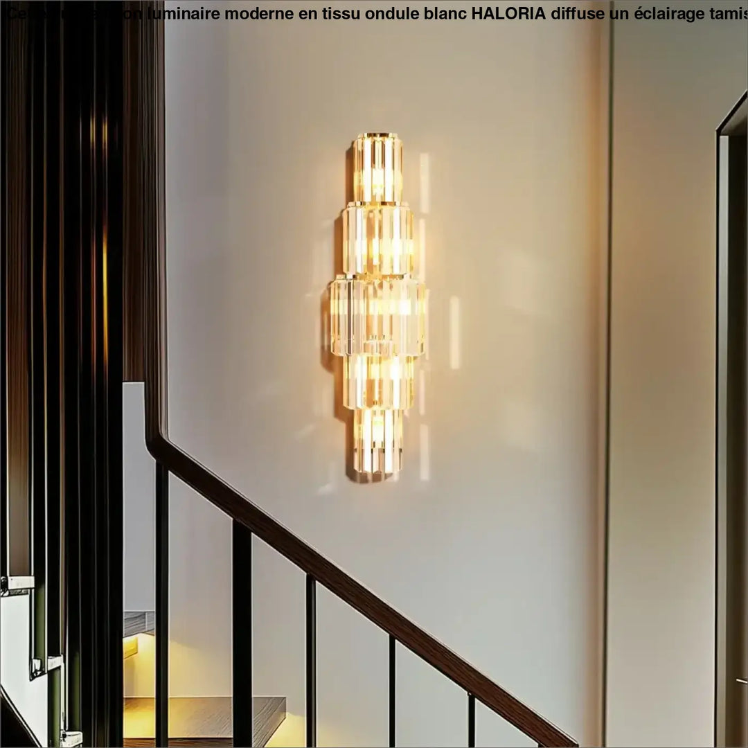 Suspension luminaire moderne en verre transparent design élégant