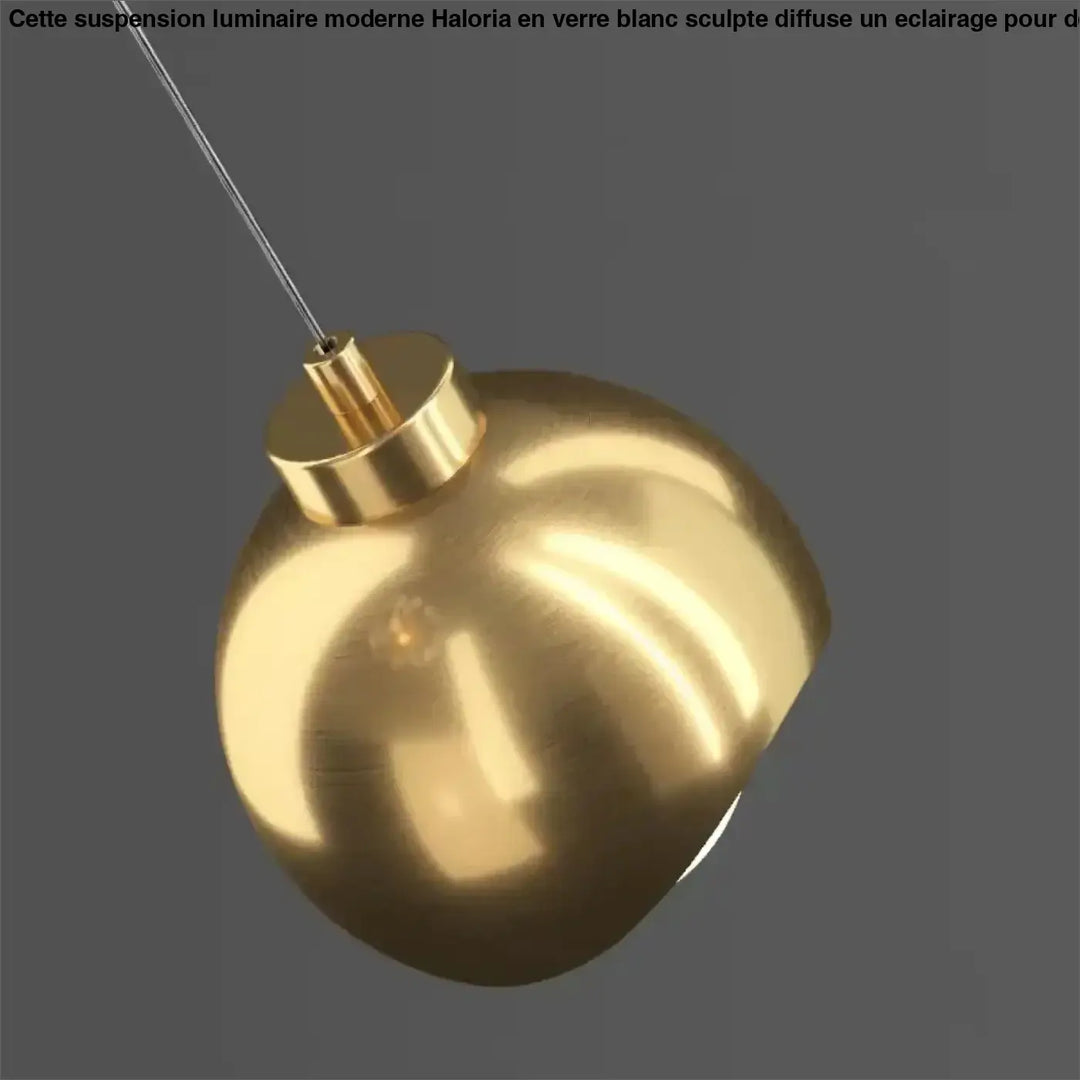 Suspension Boule Dorée Noire Ou Transparente Avec Lumière Led Chic
