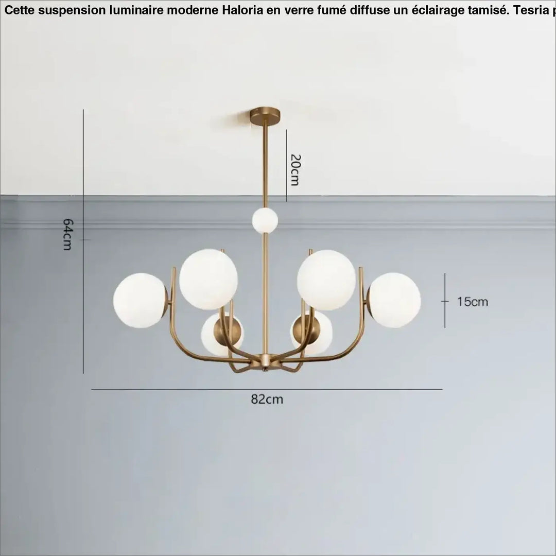 Suspension luminaire moderne à globes en verre blanc