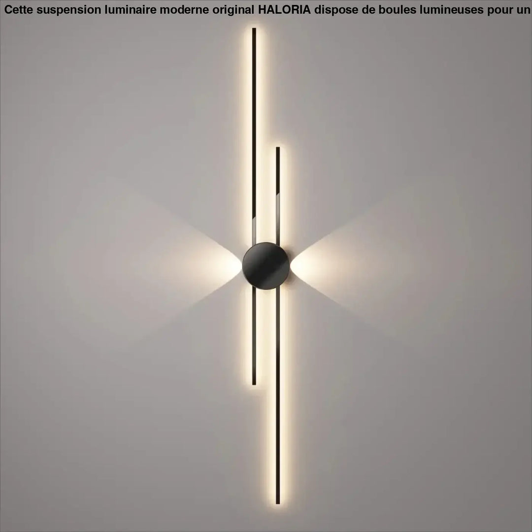 Applique Murale LED Design Graphique Noir et Blanc Moderne