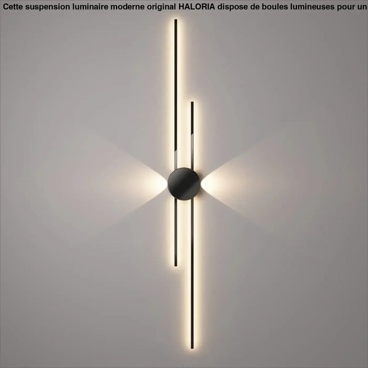 Applique Murale LED Design Graphique Noir et Blanc Moderne