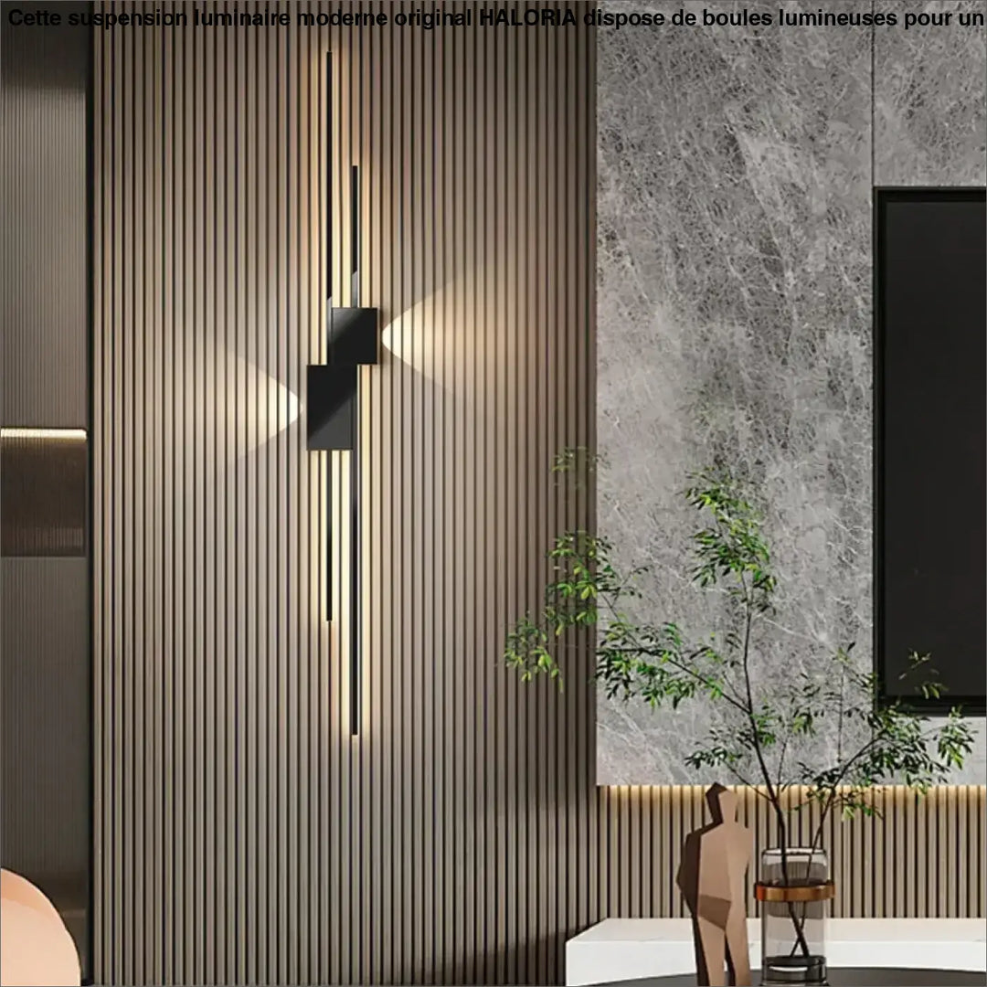 Applique Murale LED Design Graphique Noir et Blanc Moderne