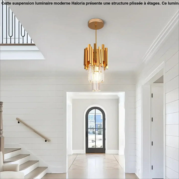 Suspension Plafonnier Moderne Doré Style Art Déco