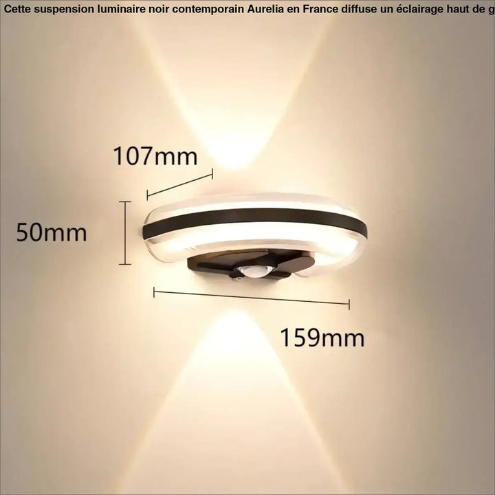 Applique led épurée avec capteur de mouvement esthétique