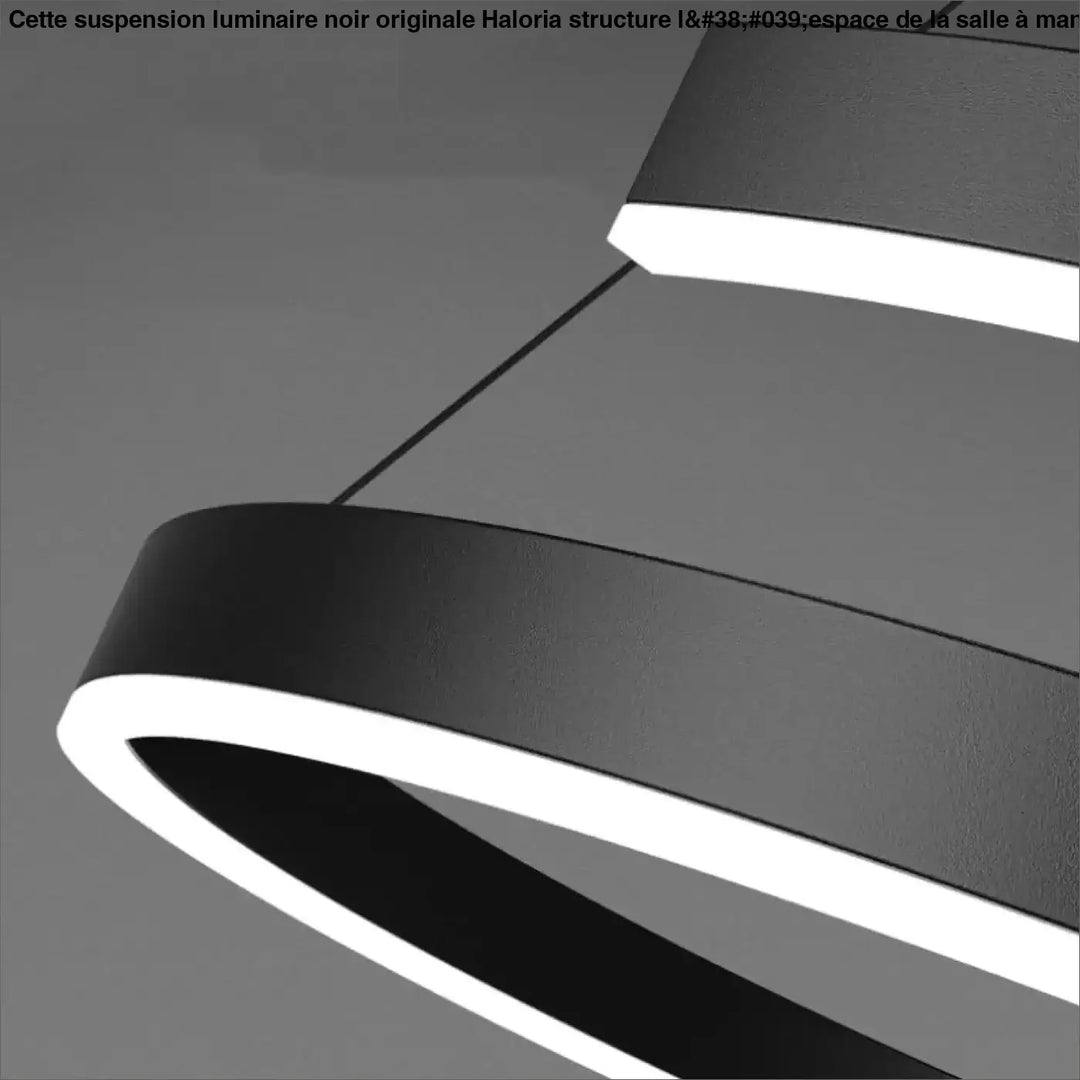 Suspension luminaire noir originale pour salle à manger moderne

