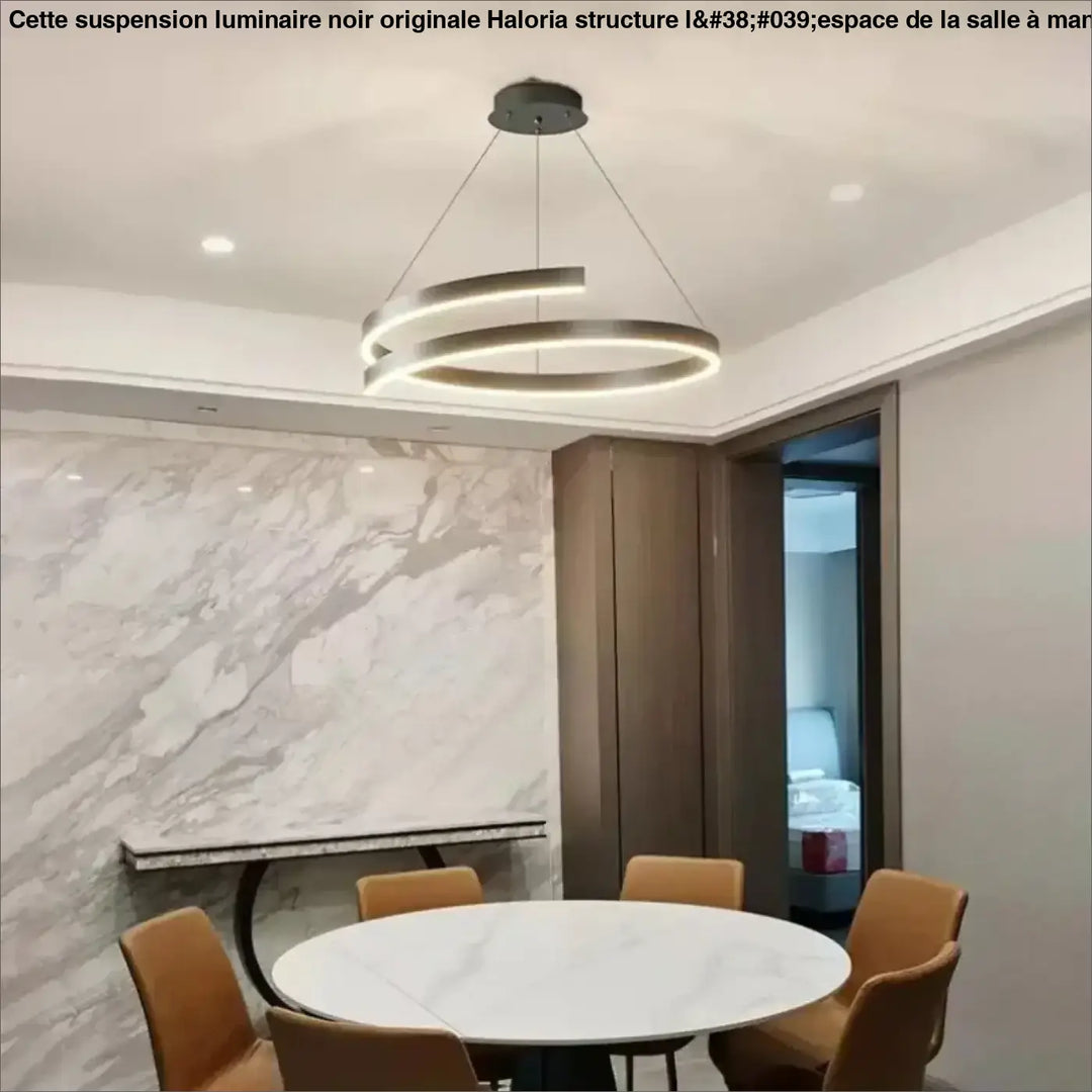 Suspension luminaire noir originale pour salle à manger moderne

