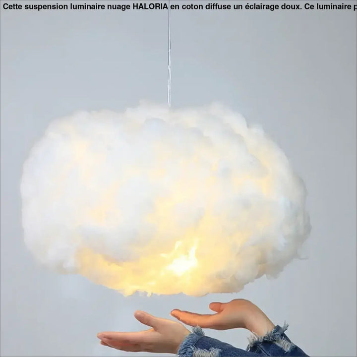 Suspension luminaire nuage en cotton pour intérieur moderne

