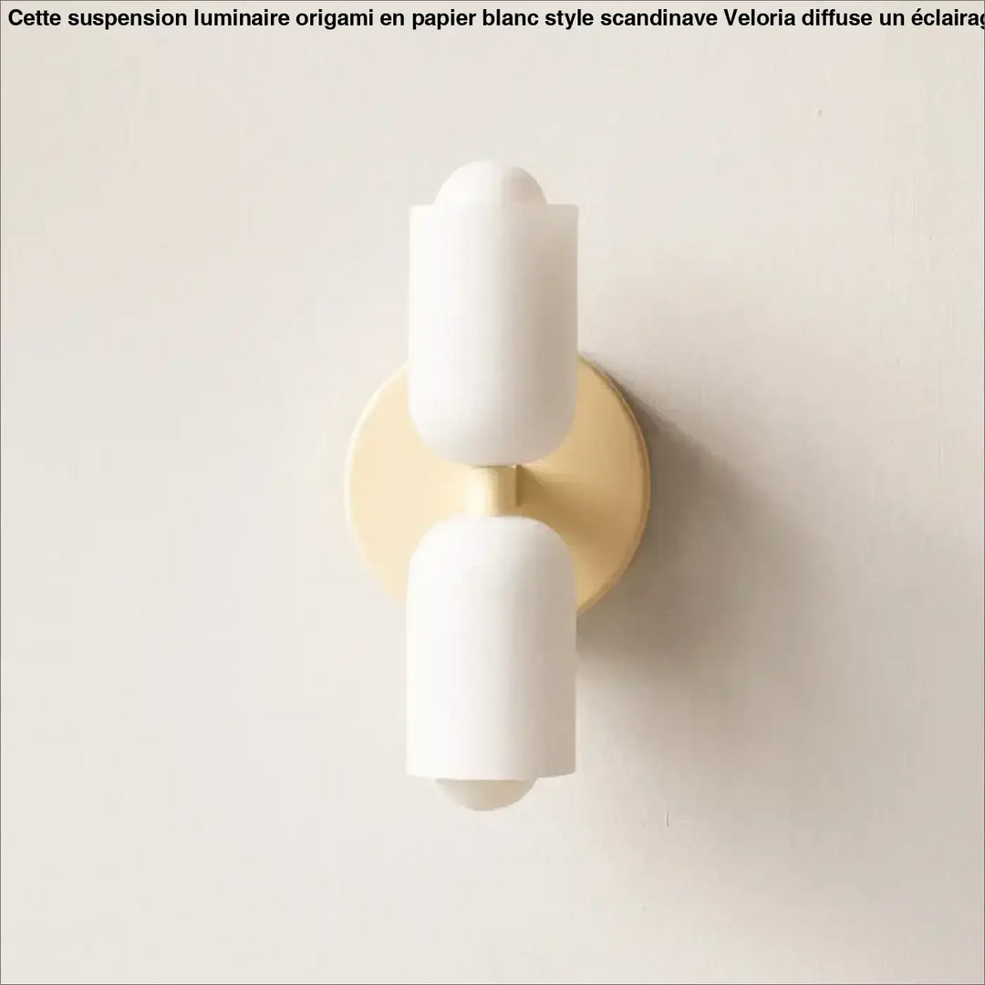 Applique murale minimaliste double diffuseur en verre opalin design