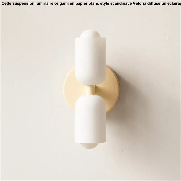 Applique murale minimaliste double diffuseur en verre opalin design