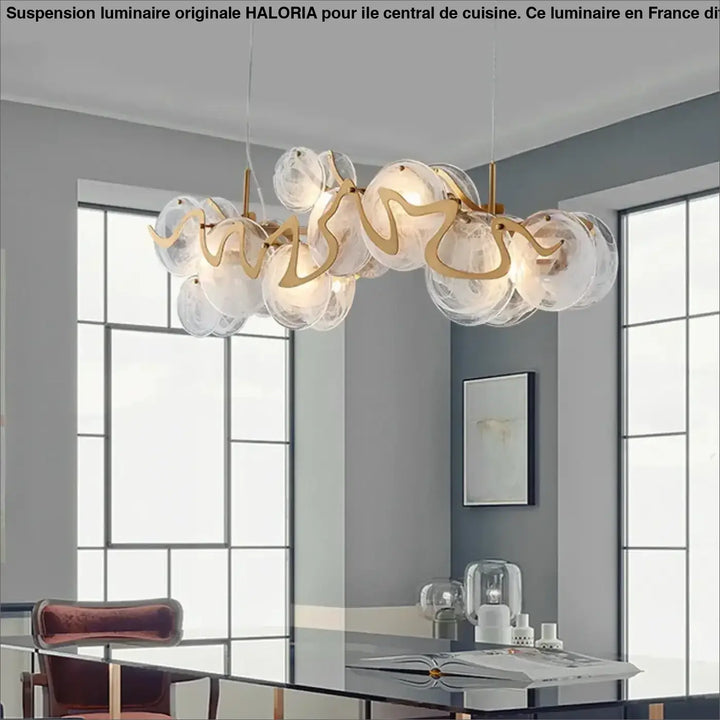 Suspension Luminaire Originale Pour Île Centrale De Cuisine