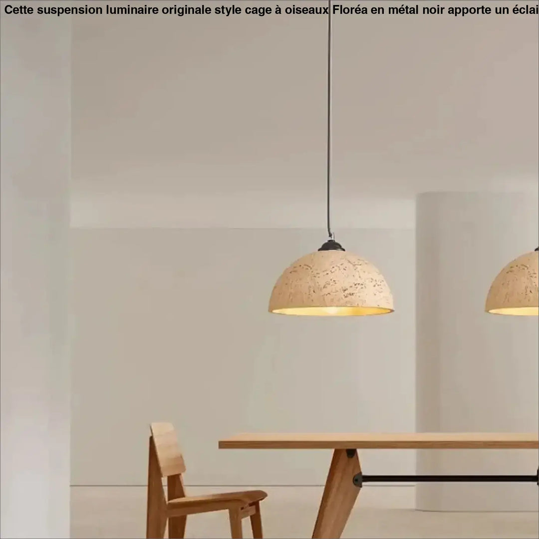 Suspension luminaire en résine design contemporain élégant