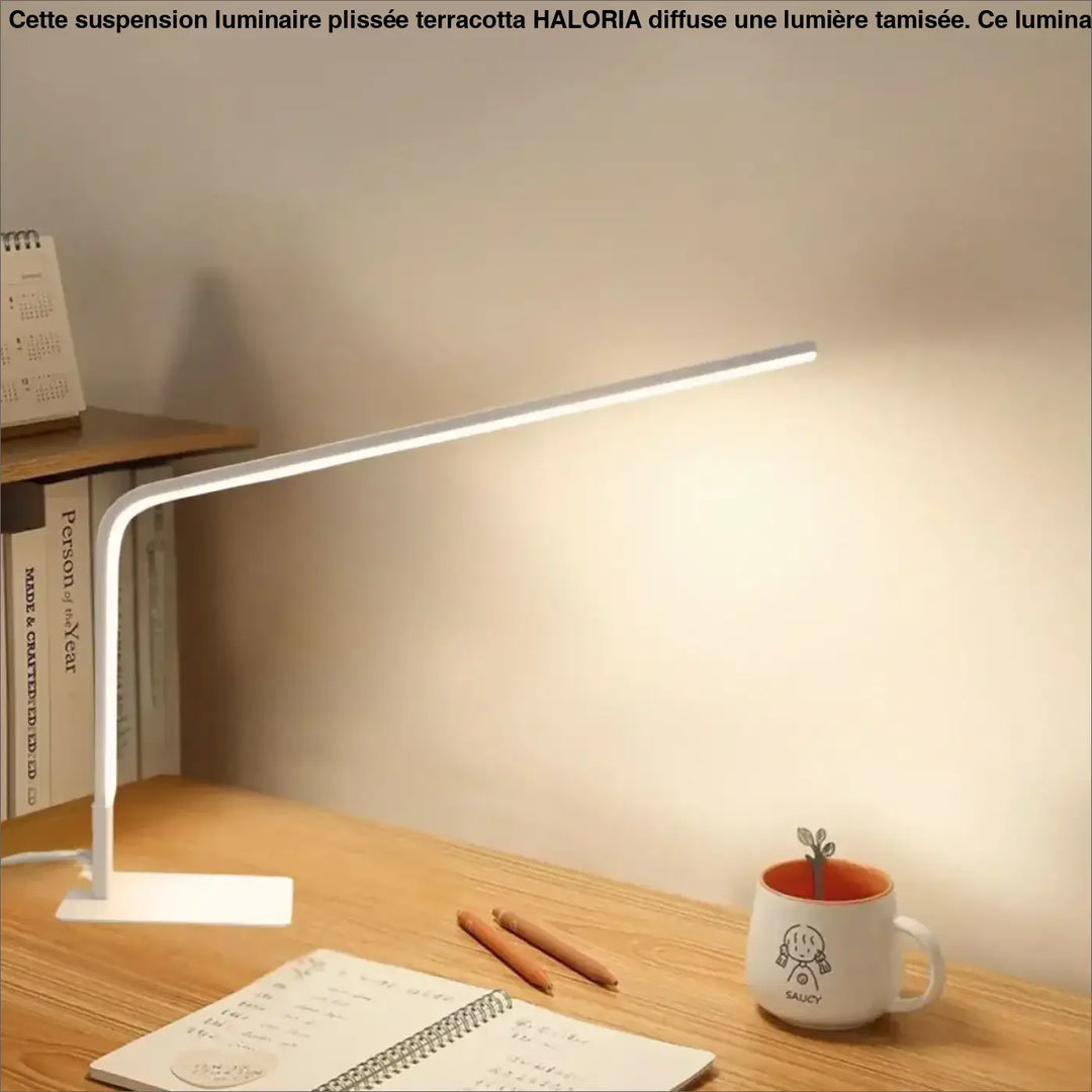 Lampe de table led blanche design minimaliste avec bras ajustable lampe led contemporaine minini