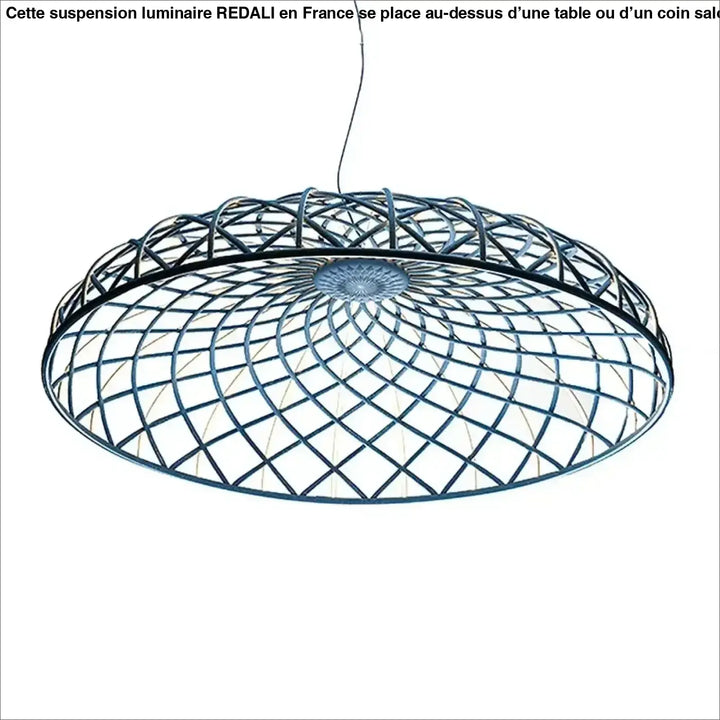 Suspension design moderne dôme tressé multicolore élégante