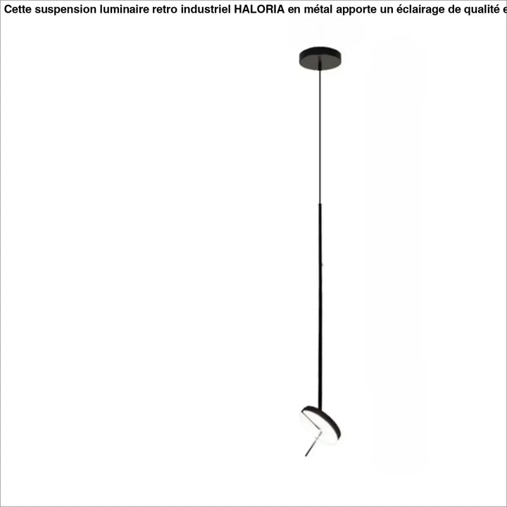 Suspension luminaire krosso noire minimaliste avec tête de lampe angulaire et tige cylindrique fine moderne