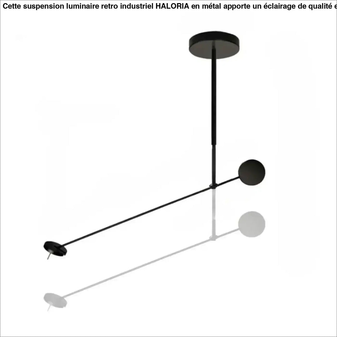Suspension luminaire krosso en noir minimaliste avec deux disques circulaires suspendus à différentes hauteurs