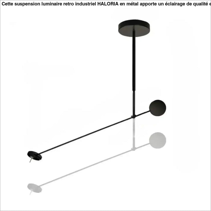 Suspension luminaire krosso en noir minimaliste avec deux disques circulaires suspendus à différentes hauteurs