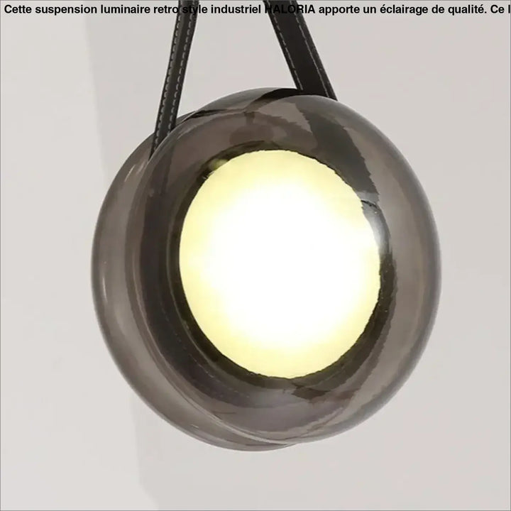 Suspension luminaire design moderne rond en métal anthracite