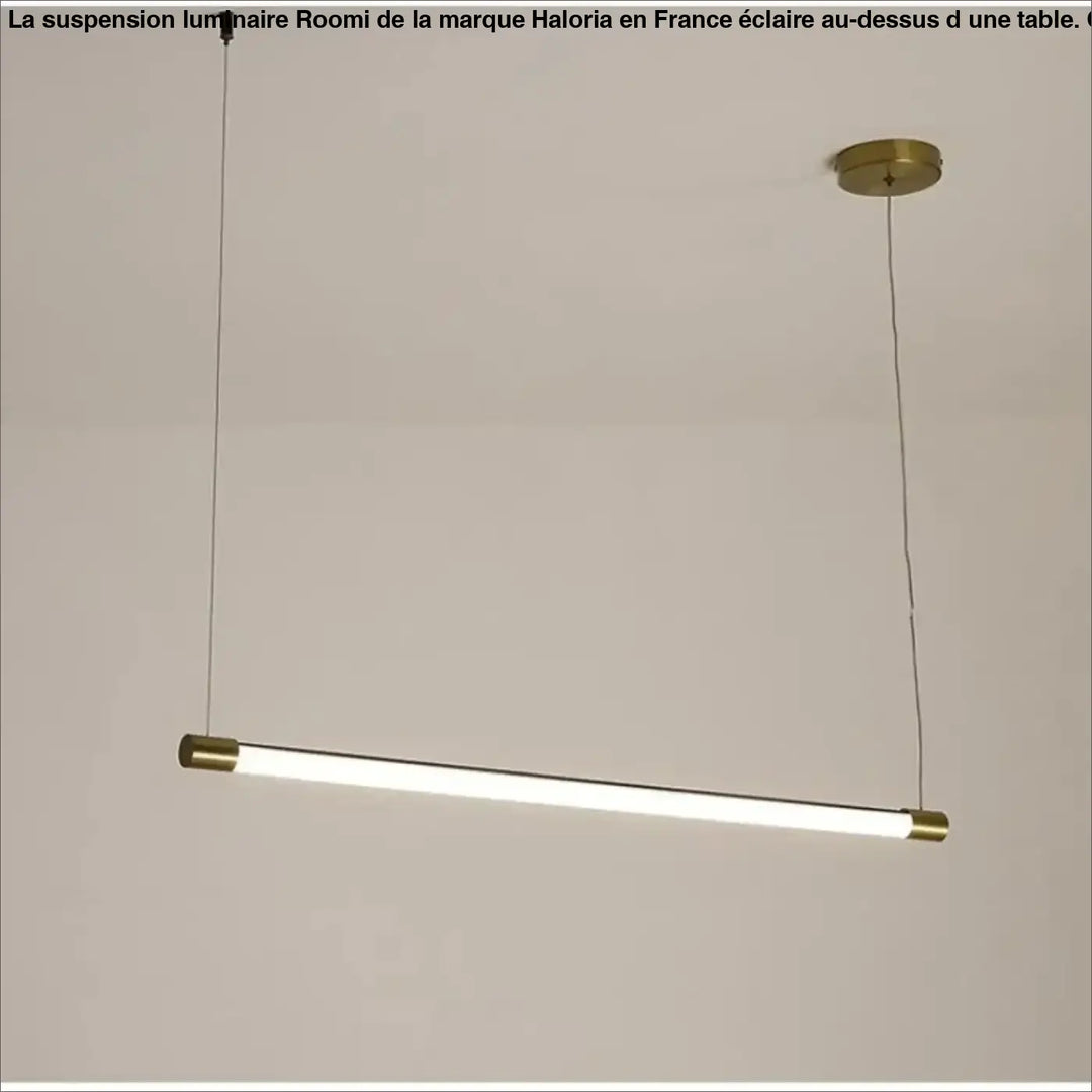 Suspension luminaire design minimaiste blanche avec motif doré