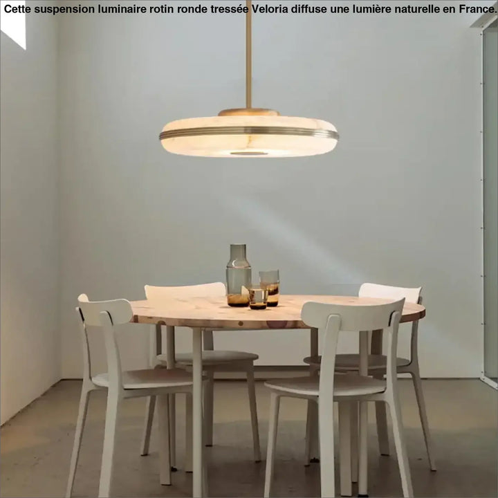 Suspension luminaire design led marbré pour salon moderne