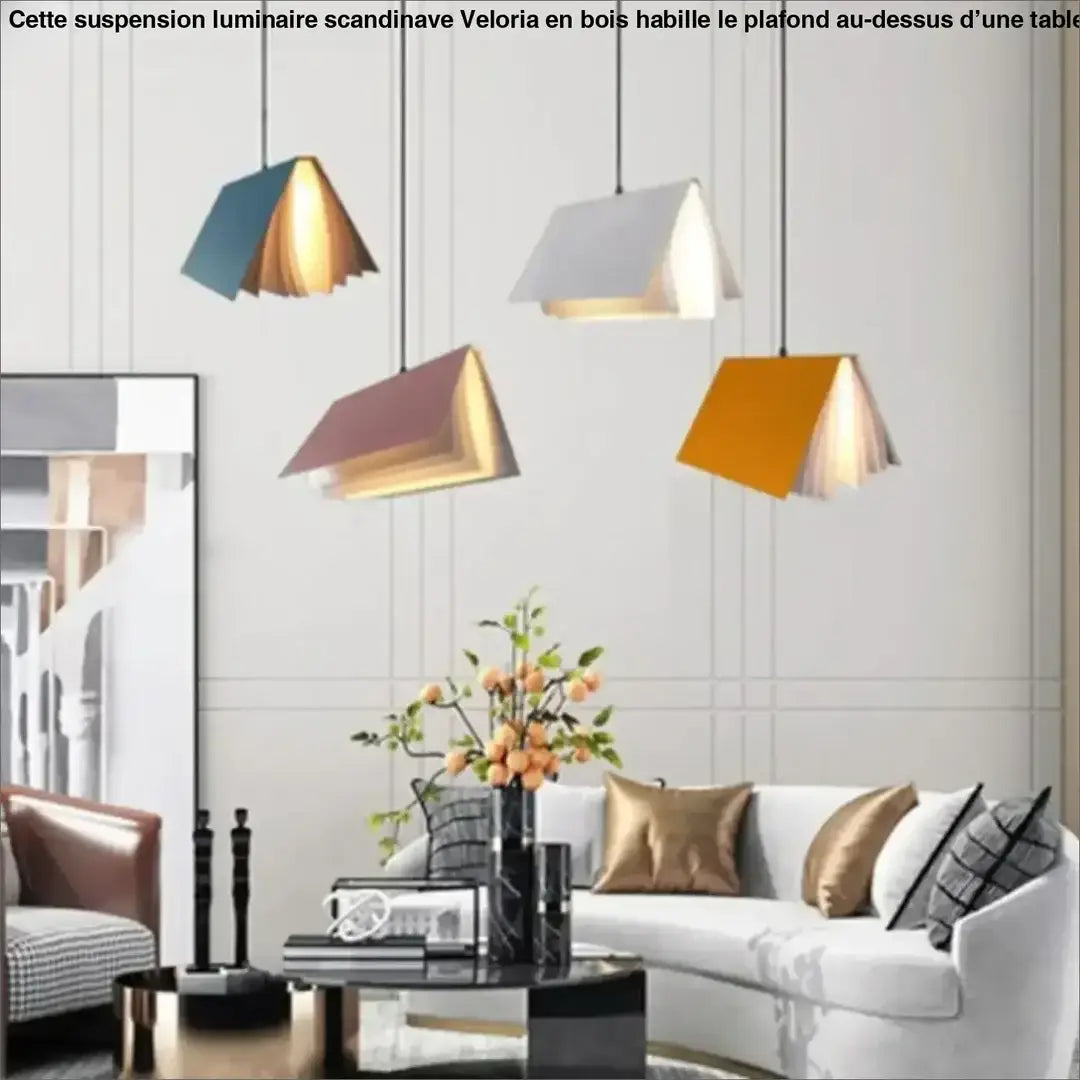 Suspension scandinave à plateaux superposés en bois