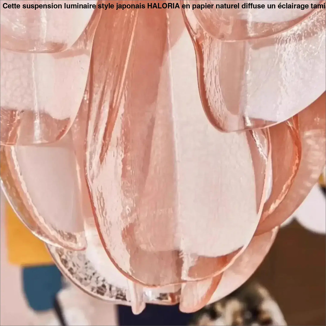 Suspension verre pétales luxe décoratif élégante rose chic