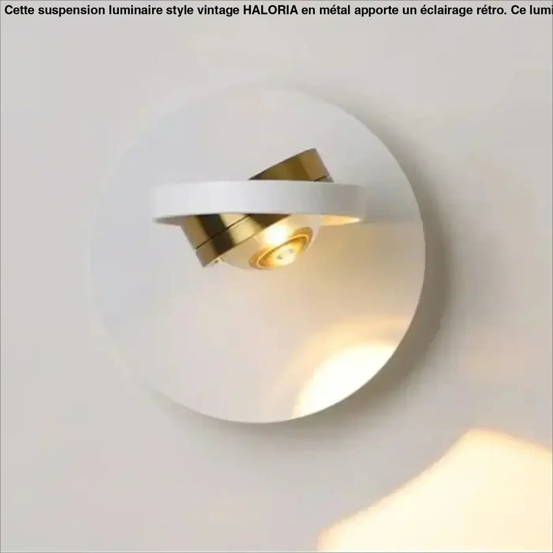 Applique murale foco moderne blanc et or avec design circulaire élégant comme intérieure wall light