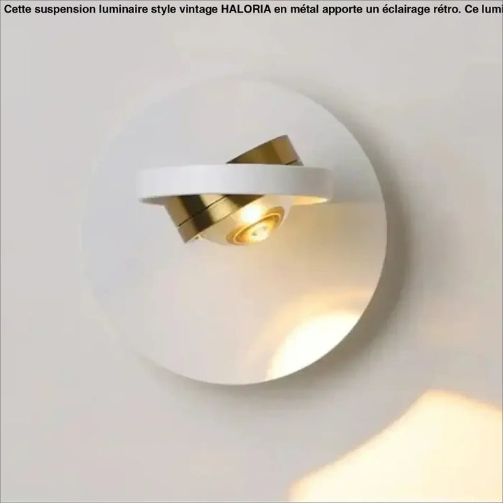 Applique murale foco moderne blanc et or avec design circulaire élégant comme intérieure wall light