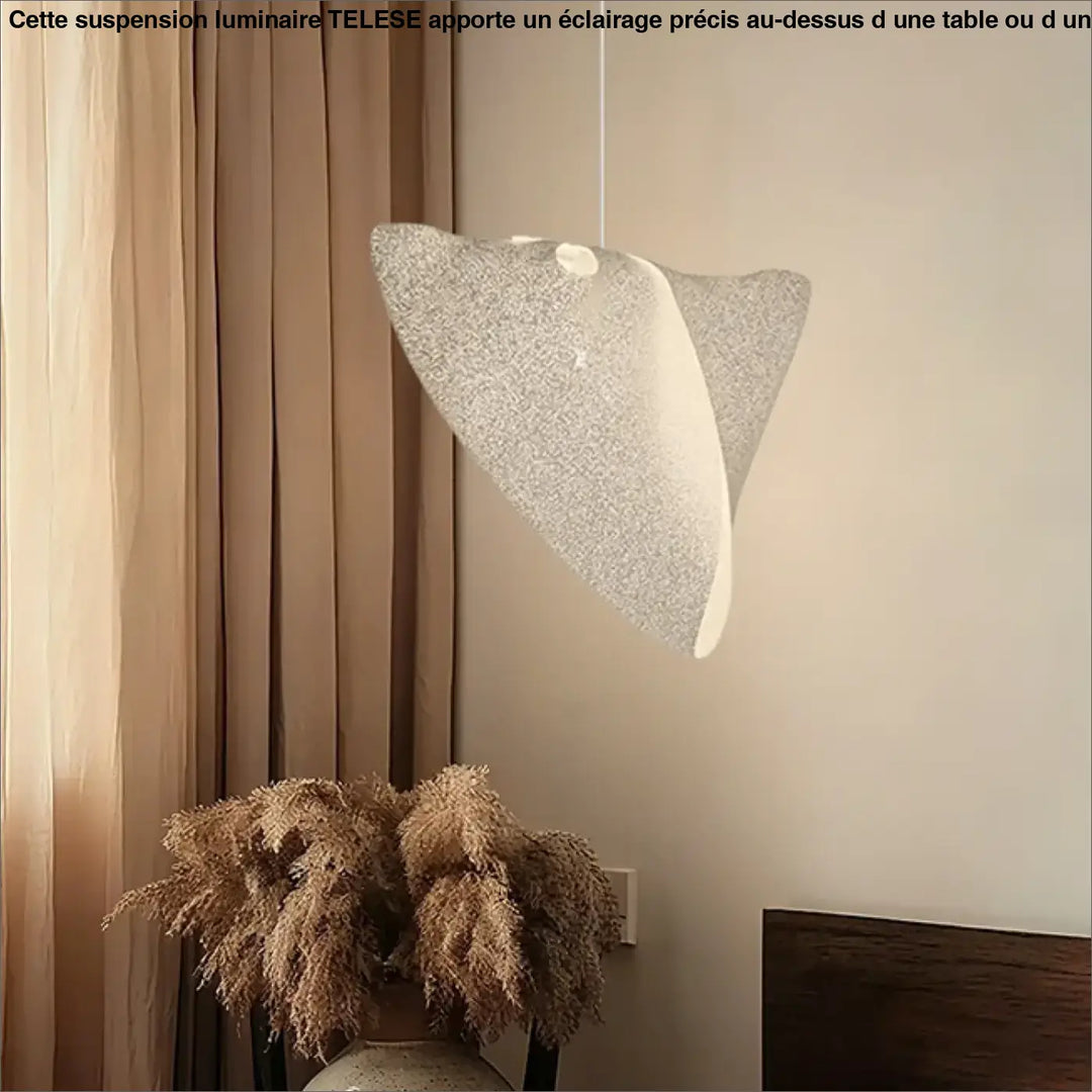 Suspension moderne blanc forme organique minimaliste