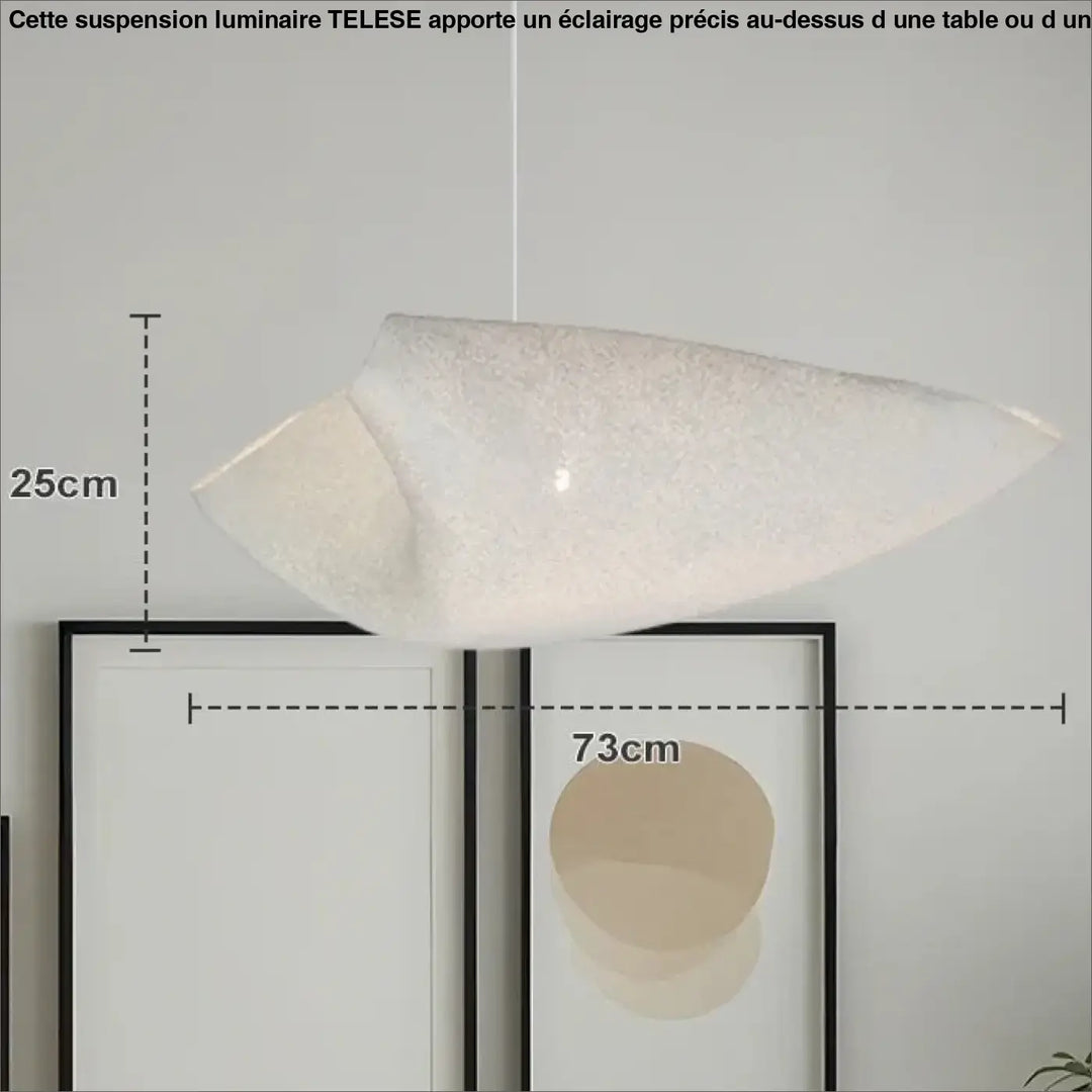 Suspension moderne blanc forme organique minimaliste