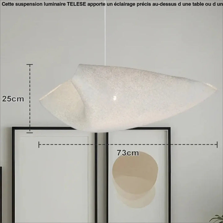 Suspension moderne blanc forme organique minimaliste