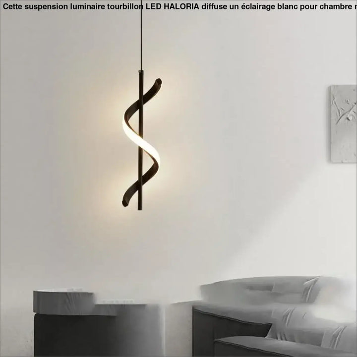 Suspension luminaire tourbillon LED pour chambre moderne

