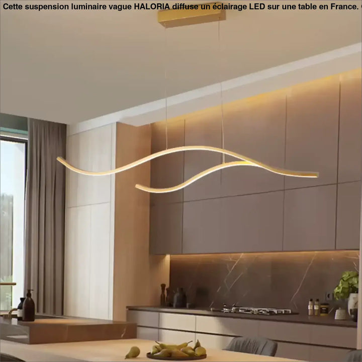 Suspension Luminaire Vague en Acrylique Élégant