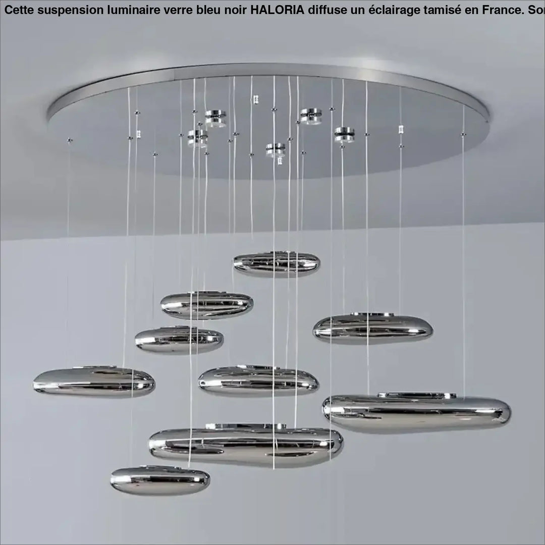 Suspension design élégant forme galets style moderne